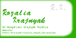 rozalia krajnyak business card